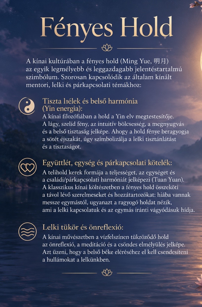 Fényes Hold — a belső harmónia, az összetartozás és az önreflexió szimbóluma